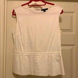 Ralph Lauren white peplum top